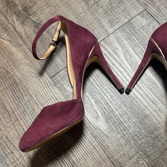 Michael Kors Burgundy Ankle Strap Heels - Picture 4 of 13